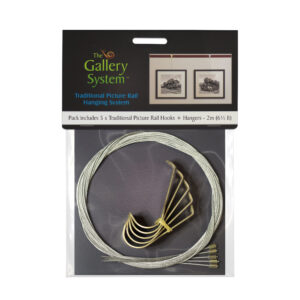 Traditional Picture Rail Hangers - Solid Brass