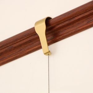 Traditional Picture Rail Hook - SAMPLE (Solid Brass or Stainless)