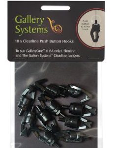 Clearline Push Button Hooks (black)