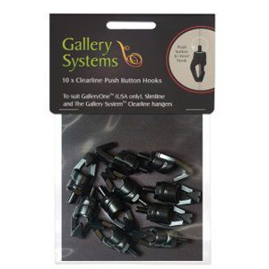 Clearline Push Button Hooks (black)